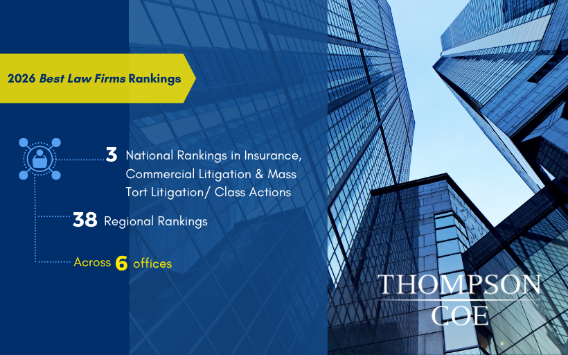 Thompson Coe Earns 3 National, 38 Regional Rankings in 2026 Best Law ...